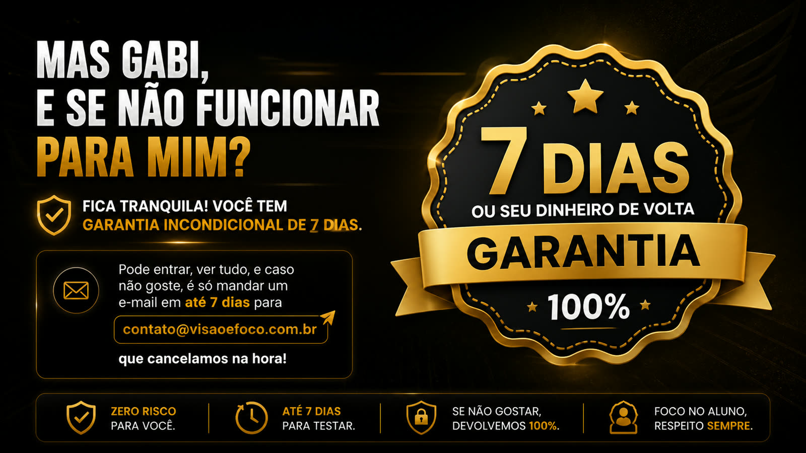 Garantia incondicional de 7 dias