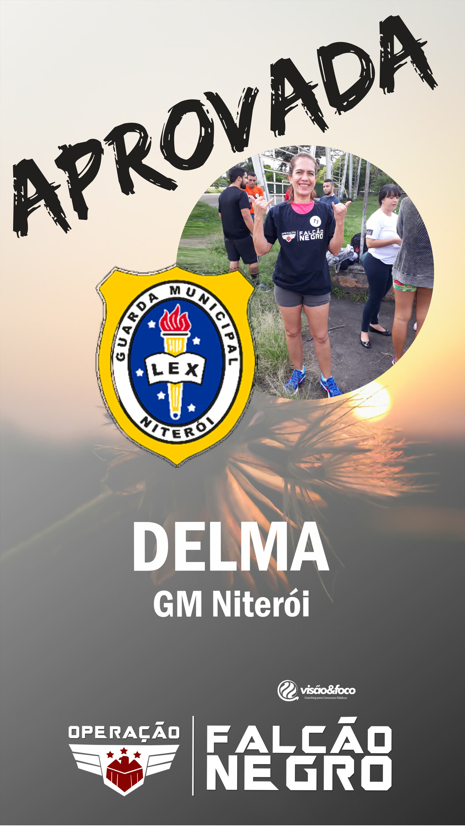 Delma, 54 anos, aprovada na Guarda Municipal de Niterói